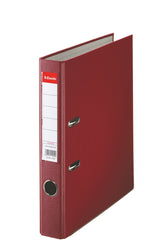 Esselte Essentials Lever Arch File Polypropylene A4 50mm Spine Width Burgundy (Pack 25) 81173 DD